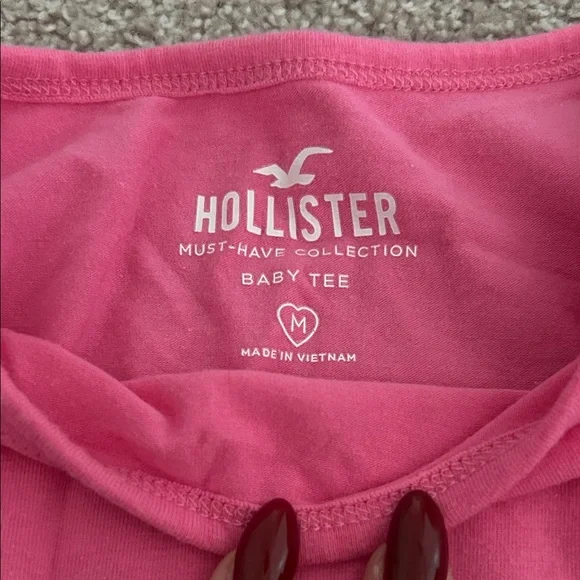 Hollister Pink Short Sleeve Tee with Side Ties - Picture 2 of 2